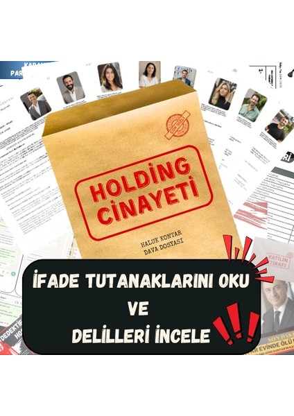 Dedektif Oyunu | Holding Cinayeti | Cinayet Çözme Oyunu | Haluk Kontar Davası | Suç Çözümleme Oyunu | Dava Çözme Oyunu | Dedektiflik Oyunu modelleri