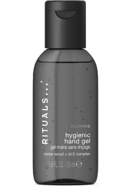 Homme Erkekler Için El Jeli, 50 ml , Sedir Ağacı ve E Vitamini ile Alkollü Temizleyici