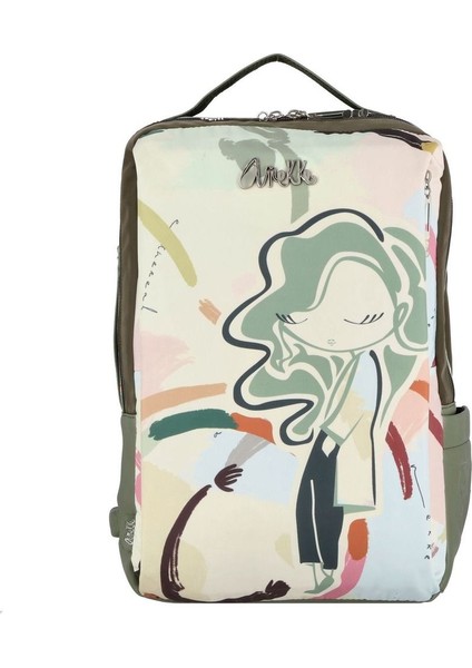 Viaje Kadın Daypack Sırt Çantası 43 cm USB Girişli ve Laptop Bölmeli Renkli Tasarım