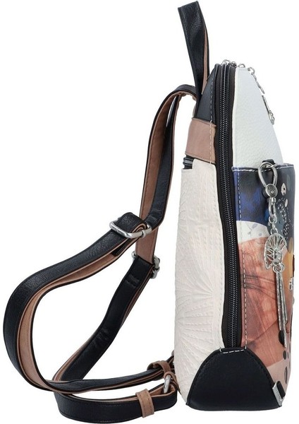 Alma City Sırt Çantası 30 cm Anahtarlıklı, Hafif ve Şık Çok Bölmeli Kadın Çantası modelleri