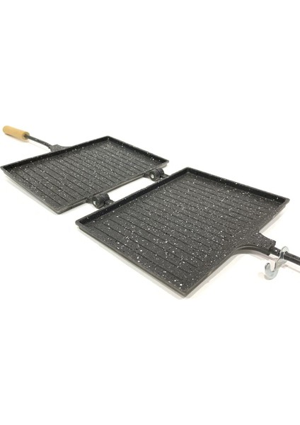 Güçlü ve Dayanıklı Ocak Üstü Iç Granit Yapışmaz Tost Makinesi 23X17 Cm, Şık Tasarım fiyatları