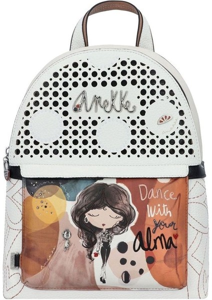 Alma City Sırt Çantası 32 cm Anahtarlıklı, Çok Bölmeli ve Dayanıklı Kadın Çantası