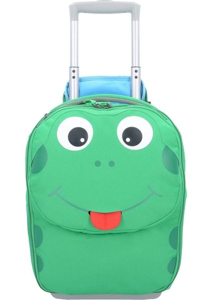 2 Tekerlekli Çocuk Valizi,yeşil, 40 Cm, Hafif ve Fonksiyonel El Bagajı