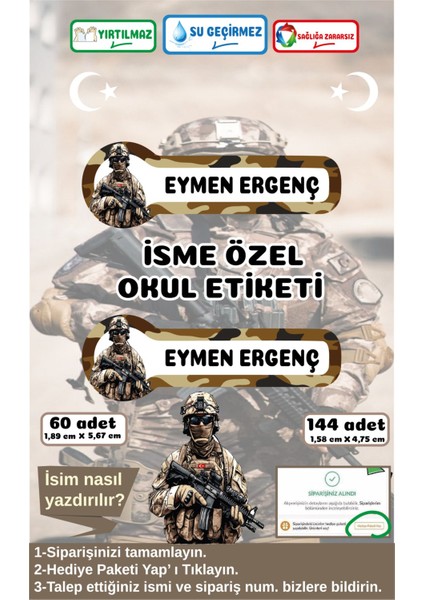 İsme Özel Su Geçirmez Okul Etiketi Sticker Kişiye Özel Çocuk İsim Etiketi Kırtasiye Malzemeleri