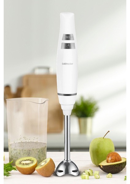 1500W Paslanmaz Çelik Hız Ayarlı El Blender Beyaz