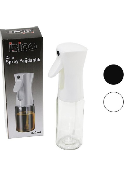 Cam 220ML Yağdanlık Sprey Siyah - Beyaz Plastik Başlık (5232)
