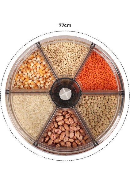 6 Gözlü, 10 kg Kapasiteli Dönebilir Saklama Kabı, Gıda ve Bakliyat Düzenleyici modelleri