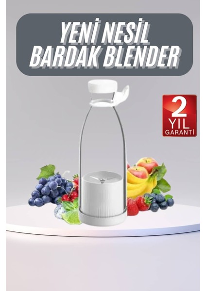 Renkli Kablosuz Şarjlı Taşınabilir Mini Blender, Hafif ve Pratik Kullanım