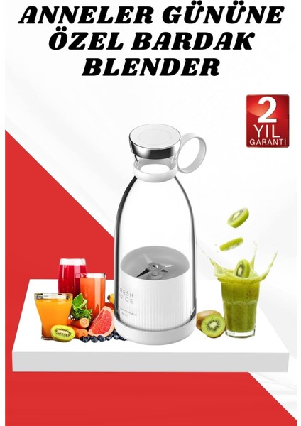 Anneler Gününe Özel Renkli Paslanmaz Çelik Bardak Blender