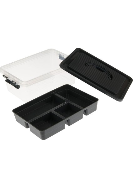 Şeffaf ve Antrasit Renkli, Çok Amaçlı Düzenleyici Kutu 21X31X12 cm fiyatları
