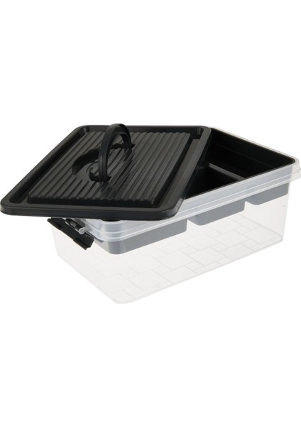 Şeffaf ve Antrasit Renkli, Çok Amaçlı Düzenleyici Kutu 21X31X12 cm modelleri