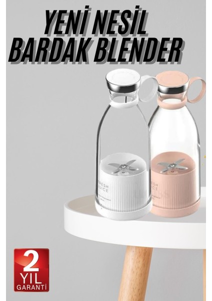 Renkli Kablosuz Mini El Blender, Meyve Sıkacağı, Taşınabilir ve Pratik Kullanım