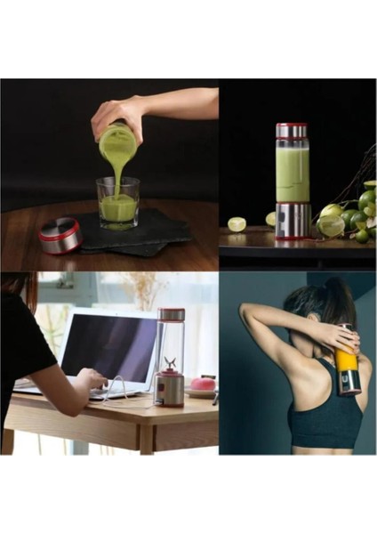 450 ml Taşınabilir Metal Kişisel Blender Shake ve Smoothies Için Ideal Seçim indirimleri