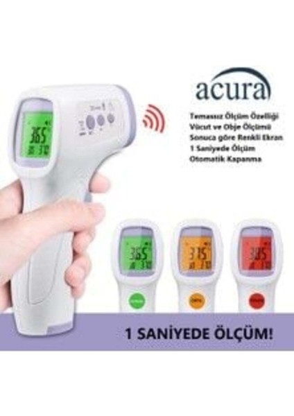 Temassız Renkli Ekranlı Kızılötesi Vücut ve Nesne Ölçer