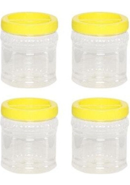 Ekru 1l Saklama Kabı, 4'lü Paket, Dayanıklı ve Pratik Kullanım