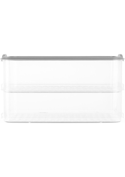 Şeffaf 3'lü Saklama Kabı, 1,6 Lt, Kolay Kullanımlı ve Pratik Saklama Çözümü