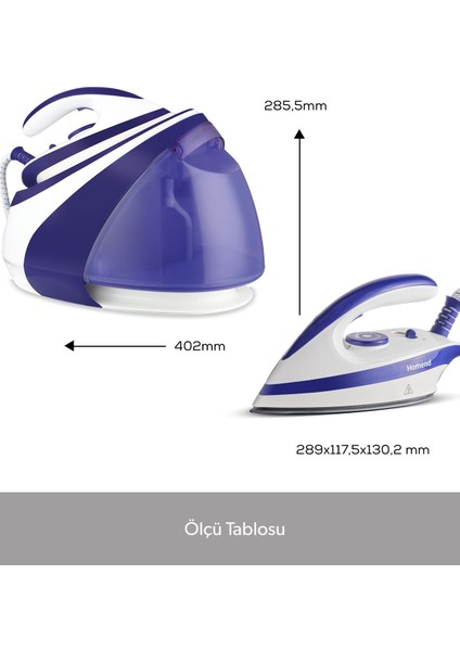 Mor ve Beyaz Renkli Buhar Kazanlı Ütü, Rahat ve Etkili Kullanım Sağlar. fırsatları