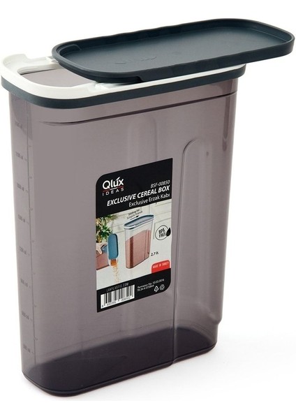 Gri 2,7 Litre Kapaklı Saklama Kabı, Dayanıklı ve Şık Mutfak Gereci fırsatları