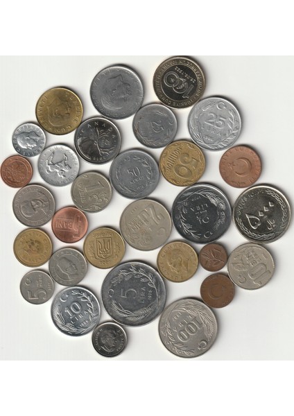 399636876D19753386 30ADET Madeni Koleksiyon Başlangıç Seti Yerli/yabancı Paralar fiyatları