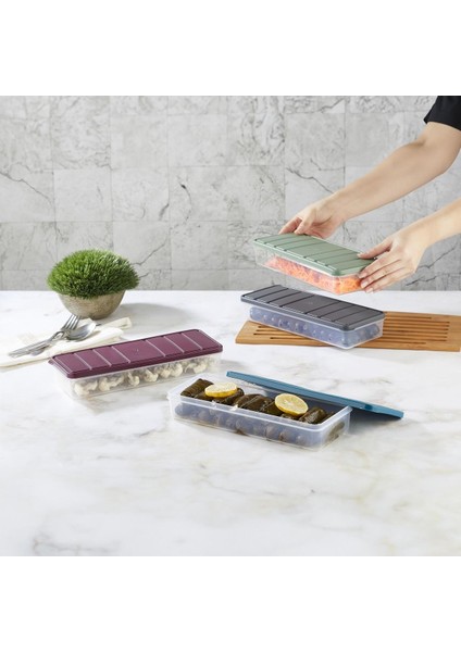 4'lü 1 Lt. Saklama Kabı Seti, Ekru, Pratik ve Şık Mutfak Gereçleri