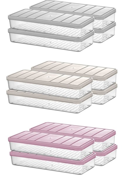 4'lü 1 Lt. Saklama Kabı Seti, Ekru, Pratik ve Şık Mutfak Gereçleri fırsatları