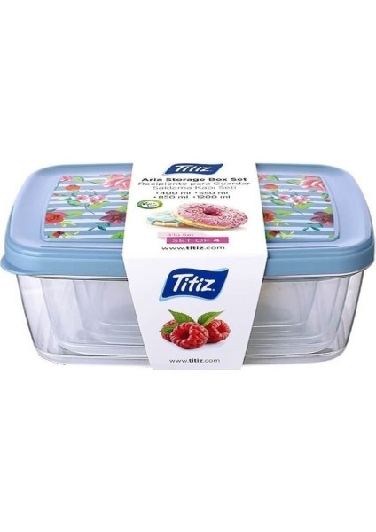 Pratik ve Sağlıklı 4'lü Saklama Kabı Seti, Bulaşık Makinesinde Yıkanabilir fiyatları