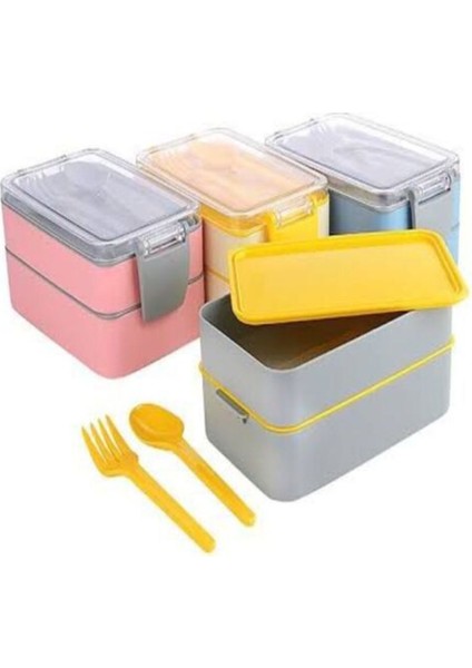 Iki Katlı Gri Beslenme Kutusu, Dayanıklı ve Şık Tasarım fiyatları