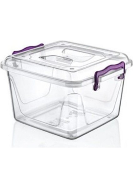 Büyük Kare Şeffaf Saklama Kabı, 10 Lt, Temizlik ve Saklama Için Ideal