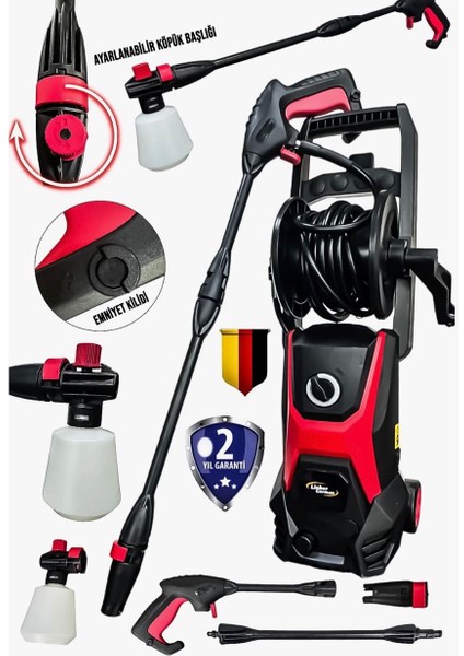 Melzogermany Basınçlı Elektrikli Araç Yıkama 180 Bar