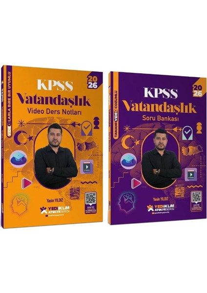 2026 Kpss Vatandaşlık Atölye Video Ders Notları ve Soru Bankası Seti 2 Kitap