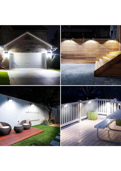 4’lü Solar Bahçe Işıkları, Hareket Sensörlü, 150 Led, 3 Modlu, IP65 Su Geçirmez, Solar Duvar Lambası fiyatları