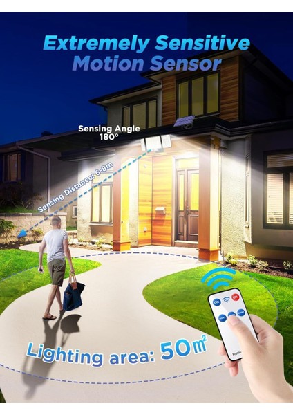 12 LED Güneş Enerjili Hareket Sensörlü Işık, IP65, 3 Modlu, 340° Aydınlatma fırsatları
