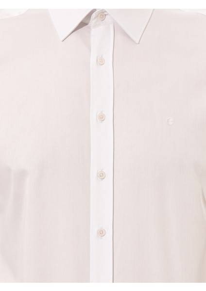 Erkek Beyaz Slim Fit % 100 Pamuk İtalyan Yaka Basic Gömlek 50255242-VR013 modelleri
