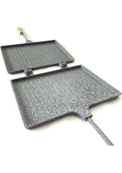 Gri Granit Tost Izgara 23X17CM, Ocak Üstü El Tost Makinesi fiyatları