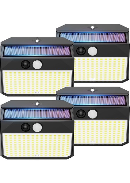 150 LED Güneş Enerjili Hareket Sensörlü Lamba, IP65, 180° Açı