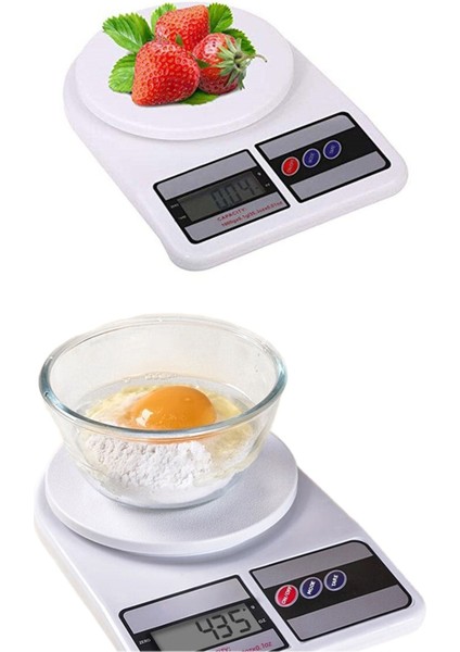 Beyaz Hassas Mutfak Terazisi 10KG Kapasite Farklı Tartı Modlarıyla Kullanışlı fiyatları