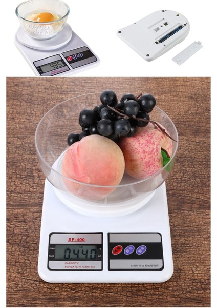 Beyaz Hassas Mutfak Terazisi 10KG Kapasite Farklı Tartı Modlarıyla Kullanışlı