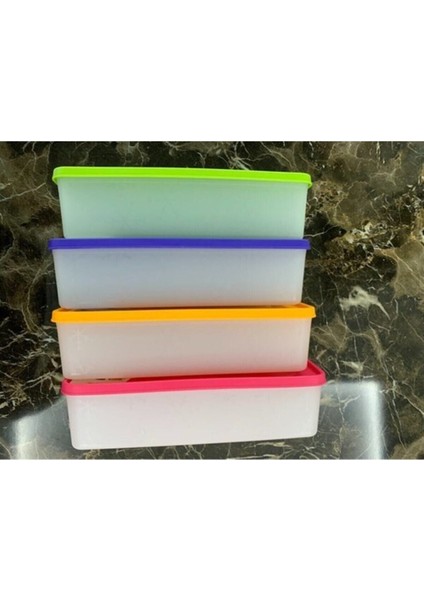 Yeşil 4'lü 2l No Frost Saklama Kabı Seti, Dondurucu Için Uygun modelleri