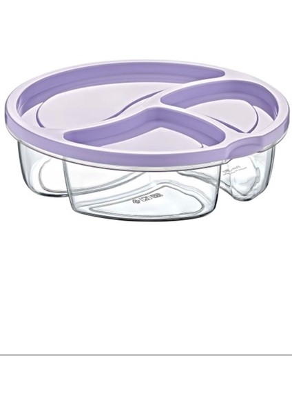 Beyaz Yuvarlak Bölmeli Saklama Kabı MP-7049, Pratik ve Şık Tasarım