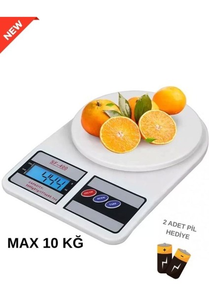 Hassas Dijital Mutfak Tartısı 10 Kg Ölçüm Kolay Pratik ve Güvenilir