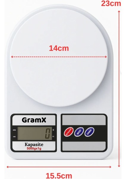 Beyaz Dijital Hassas Mutfak Terazisi LCD Ekranlı Kolay Kullanım modelleri