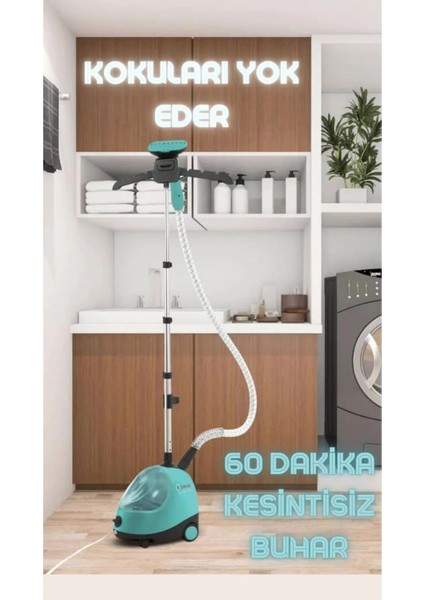 Yeşil Buhar Kazanlı Askıda Ütü, Pratik ve Güçlü Temizlik Için Ideal