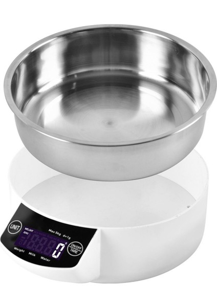 5 kg LCD Hassas Su ve Süt Ölçer Evcil Hayvan Tartısı Siyah