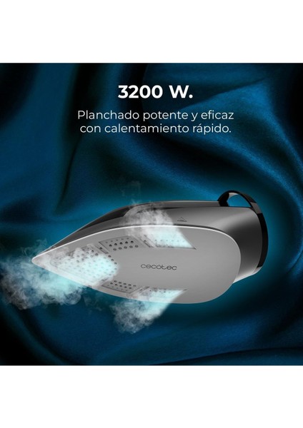 Yatay Ütü 3200W, 8 Bar Basınç, Sürekli Buhar 150 G/dk, Turbo Slide Siyah