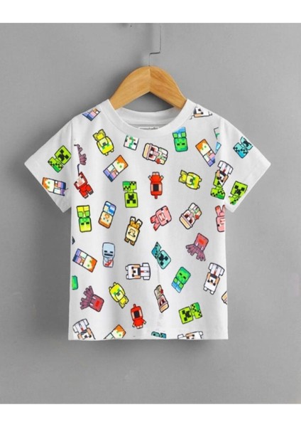 Kids Oyun Karakterleri Baskılı Oversize Çocuk T-Shirt