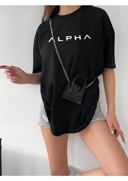 Unisex Baskı Detaylı Rahat Kesim Oversize T-Shirt modelleri