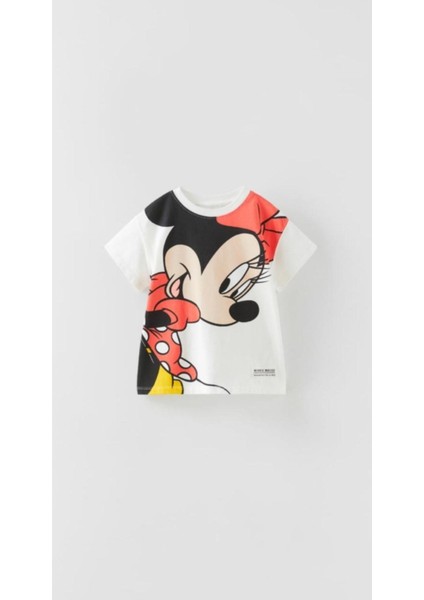 Kids Minnie Mouse Baskılı Kız Çocuk Tshirt