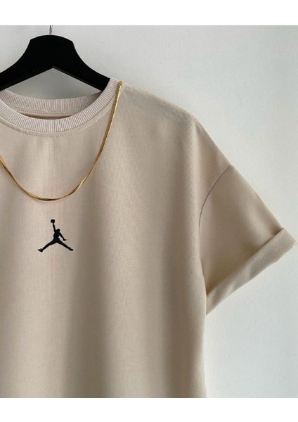 Büyük Beden His Airness Baskılı Oversize Pamuk T-Shirt fiyatları