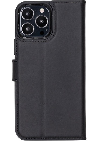 Mulvxurg URG02 Apple Iphone 13 Pro Uyumlu Deri Cüzdanlı Kılıf Liluri G1 Siyah (Mulvix) fırsatları