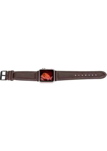 Mulvxurg URG02 Apple Watch Uyumlu Deri Kordon 42-44-45MM Nm1-As3 Kahve (Mulvix) modelleri